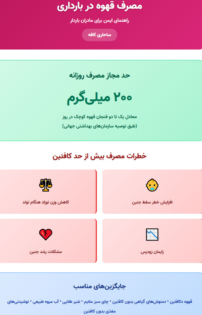 قهوه در بارداری