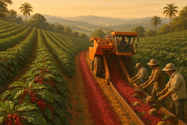 لاینی برداشت قهوه