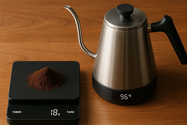 دم آوری قهوه با فرنچ پرس